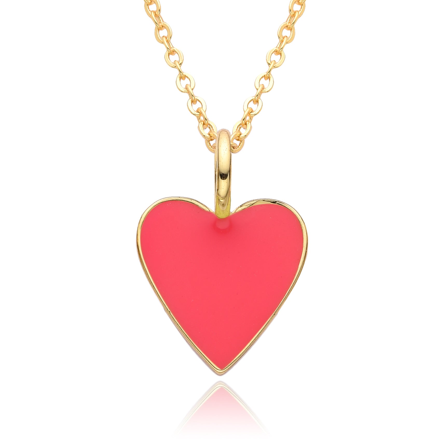 Wholesale Valentine's Day Love Oil Dripping Copper Plated 14K Real Gold Necklace